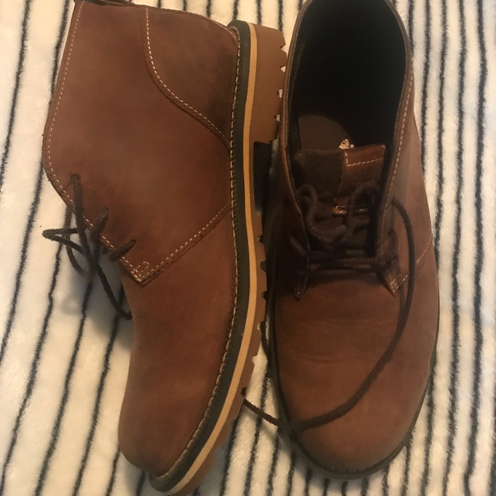 Timberland boots, size 8.5, color brown, in great condition